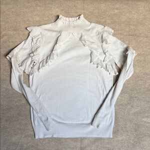 Leith ruffle sweater in large